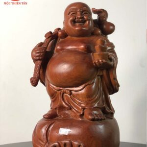 Tượng Phật Di Lặc Đứng Cầm Gậy Như Ý
